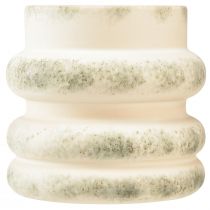 Itens Floreira decorativa para arranjos secos creme verde acinzentado 16×16cm