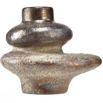 Itens Vaso decorativo cerâmico metálico aspecto vaso decorativo 19×18×16cm