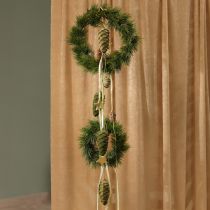 Itens Cabide decorativo para pinhas pinhas verdes flocadas 11,5 cm 6 peças