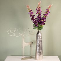 Itens Delphinium decorativo, flor artificial para um toque floral elegante, 79 cm, 3 peças.