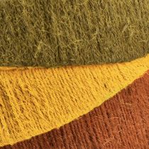 Itens Anel decorativo de juta laço largo amarelo ocre marrom Ø30cm 3 unidades