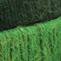 Itens Anel decorativo de juta laço de decoração verde verde escuro 4cm Ø30cm 2 unidades