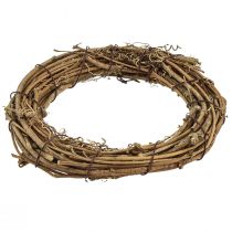 Itens Coroa decorativa de mini videira natural Ø15cm, 6 peças, faça você mesmo