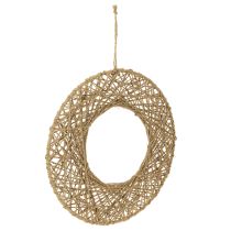Itens Anéis decorativos de juta, estilo natural, decoração suspensa, estilo boho, Ø38cm, 2 peças, anéis de metal, decoração de parede, decoração de janela