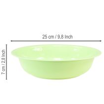 Itens Tigela decorativa de metal com acabamento esmaltado, verde limão, 25 cm
