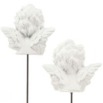 Itens Plugue decorativo figuras de anjo decoração de túmulo branco Alt.5cm 6 unidades