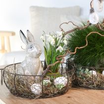 Itens Tigela de cesta de arame com alça marrom Ø35/30/25cm Conjunto de 3