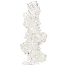 Itens Enfeites de Natal em forma de pingente de gelo com glitter, decoração de inverno, 17,5 cm, 4 peças