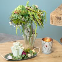 Itens Elegante castiçal com motivo floral para uma decoração harmoniosa do ambiente, 12,5 cm, 2 peças.
