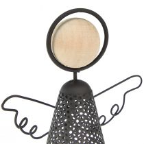 Itens Figura de anjo natal metal preto natural 15,5 cm 2 unidades