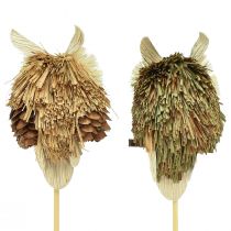 Itens Coruja decorativa flor plugues decoração de outono natural Ø4cm Alt.8cm 4 unidades