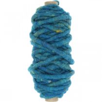 Cordão de feltro com cordão de lã de arame lã azul 20m