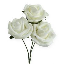 Rosa de espuma Ø6cm branco 27pcs