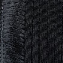 Itens Fita preta com franjas de 4 cm, cordão decorativo com franjas em lurex de 25 m