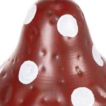 Itens Comedouro de metal, com desenho de amanita muscaria, para pendurar, vermelho e branco, 25,5 cm