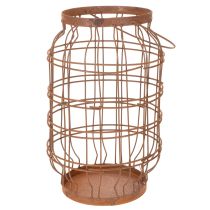 Itens Lanterna de jardim, metal, acabamento enferrujado, alça, estilo vintage, Ø19,5 cm