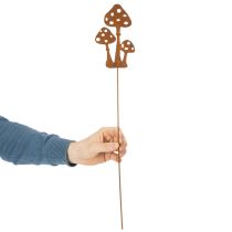 Itens Estaca de jardim em aço corten, estaca decorativa para planta de amanita muscaria, 15 cm, 6 peças