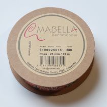 Itens Fita para presentes com estampa floral, ideal para lembrancinhas e artesanatos divertidos. 2,5 cm de largura, 15 m de comprimento.