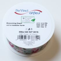 Itens Fita de presente com estampa floral para embrulhar presentes com elegância, 15m