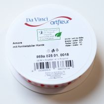 Itens Fita para presentes com corações, ideal para embalagens criativas e presentes personalizados, 2,5 cm de largura, 15 m de comprimento.