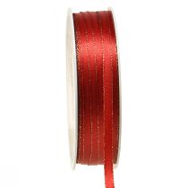 Itens Fita de presente de Natal fita de cetim vermelho ouro L6mm C50m