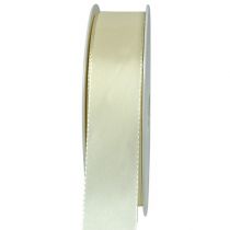 Fita para presente e decoração creme 25mm 50m