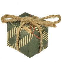 Itens Mini conjunto de caixas de presente de papel, vermelho-verde-natural, 2,5x3 cm 18 peças - decoração de Natal