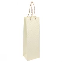 Itens Saco de presente para garrafas papel creme 12×9×36cm 1ud