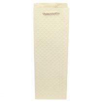 Itens Saco de presente para garrafas papel creme 12×9×36cm 1ud