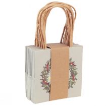 Itens Saco de presente com alças saco de presente cinza 12×12cm 8 un