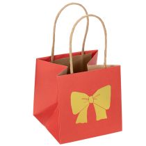 Itens Sacola de presente de papel com estampa de fita, 12 cm, pacote com 8 unidades
