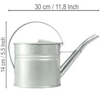Itens Regador decorativo vintage, metal, prateado, vaso de 1,25 l