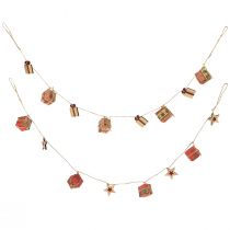 Itens Guirlanda de presentes de Natal e estrelas vermelho natural verde 100 cm 2 unidades