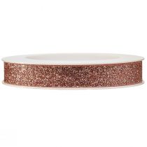 Itens Fita glitter em fita de joalheria rosa mica W15mm L18m