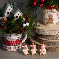 Itens Porquinho da Sorte Decorativo com Amuletos da Sorte 5cm 6 peças