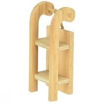 Itens Miniatura de trenó de madeira, vermelho-natural, 4x8,5 cm, conjunto de 6 - decoração de Natal