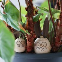 Itens Coelho decorativo em formato de ovo, com personalidade, para decoração de primavera e outras estações do ano, 14 cm, conjunto de 3 peças.