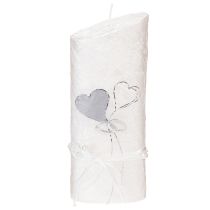 Itens Vela de casamento, vela de casamento prateada, vela branca 210/85mm