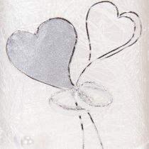 Itens Vela de casamento, vela de casamento prateada, vela branca 210/85mm