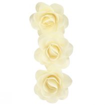 Itens Rosas decorativas de madeira creme rosas artificiais rosas de madeira Ø10cm 12 un