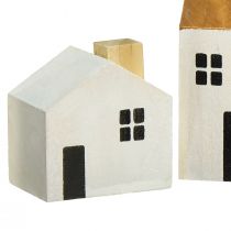 Itens Casas decorativas de madeira madeira branca marrom 4,5-8 cm 4 unidades