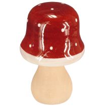 Itens Cogumelos de madeira, cogumelos, decoração, madeira, FSC, marrom-avermelhado, H6,5/7 cm, 4 peças