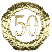 Aniversário número 50 em ouro Ø40cm