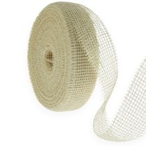 Itens Fita de juta branqueada, 5 cm de largura, 40 m de comprimento