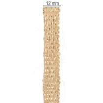 Itens Fita de juta, fita decorativa rústica, juta natural, dourada, 12 mm, 10 m