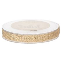 Itens Fita de juta, fita decorativa rústica, juta natural, dourada, 12 mm, 10 m