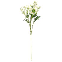 Itens Flores artificiais de camomila para prado, brancas, 58 cm, 4 unidades