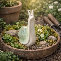 Itens Caracol decorativo de cerâmica para ambientes elegantes e para decorar mesas com charme, 16 cm