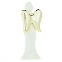 Itens Figuras de anjo anjo de cerâmica ouro branco 6 cm x 5 cm x 15 cm 2 unidades