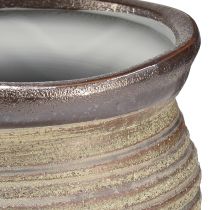 Itens Vaso de cerâmica decorativo vaso metálico cinza marrom 14×14cm